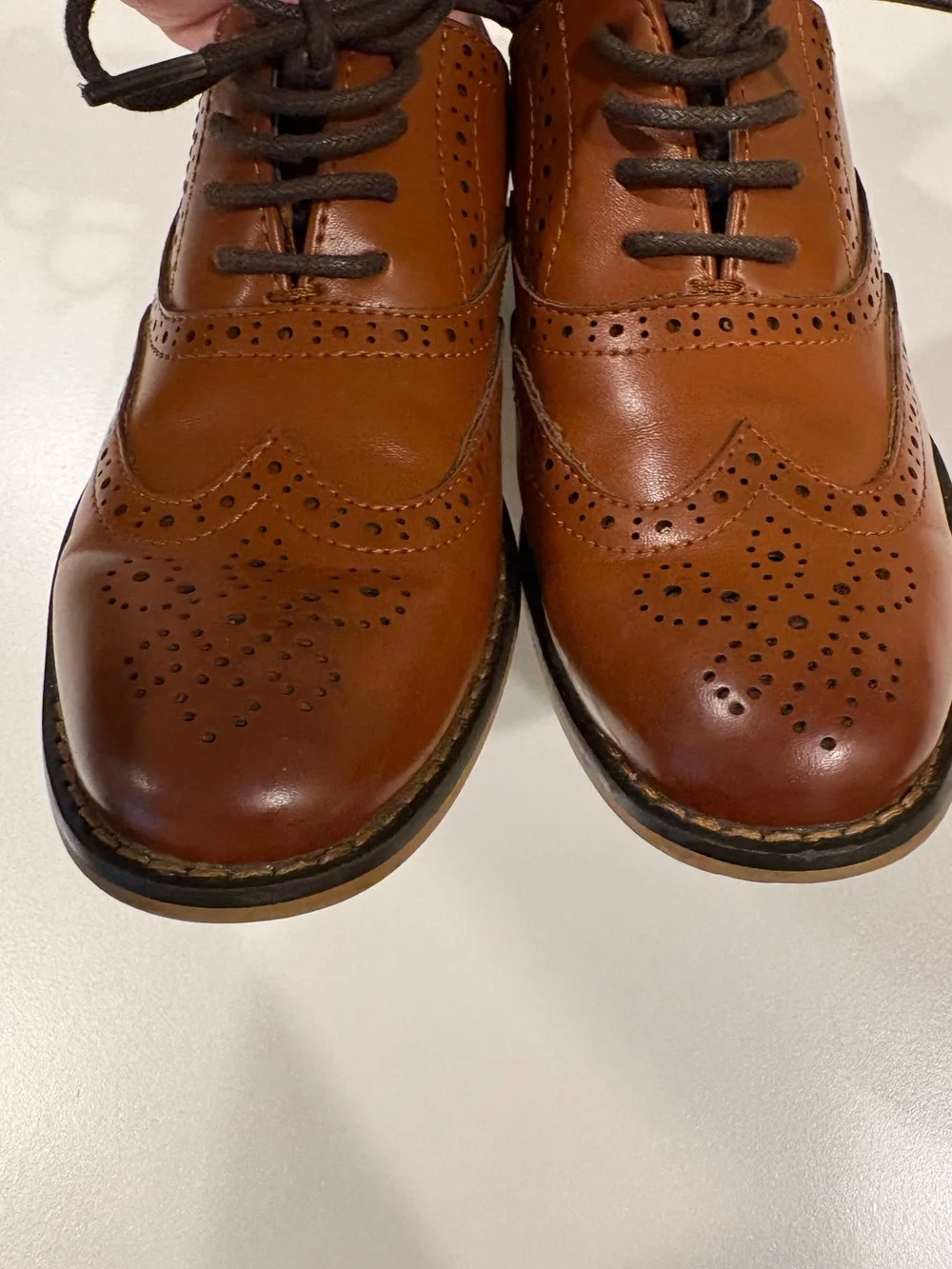 Bruno Marc || Prince Classic Oxfords Wingtip Dress Shoes Cognac Tan Brown